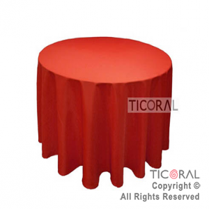 MANTEL LISO HS2201-4 ROJO 213CM DIAM PLASTICO x 1